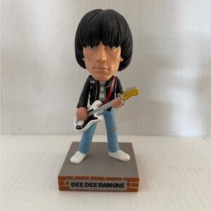 Dee Dee Ramone Bobblehead Figure - Black Jacket, Blue Jeans